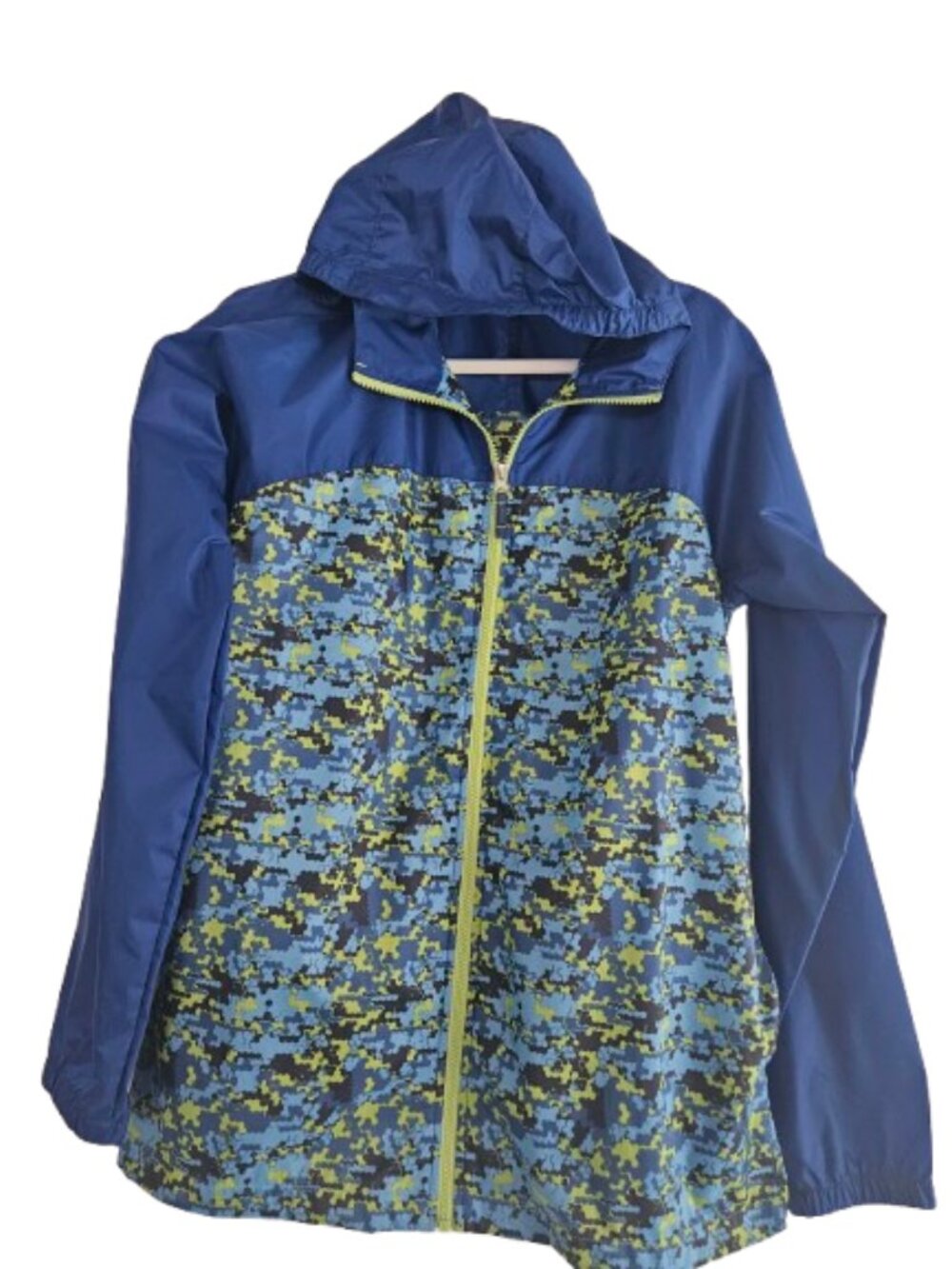 Lands End Boys Navigator Packable Rain Jacket XL Windbreaker Coat